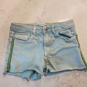 Light green Zara jean shorts